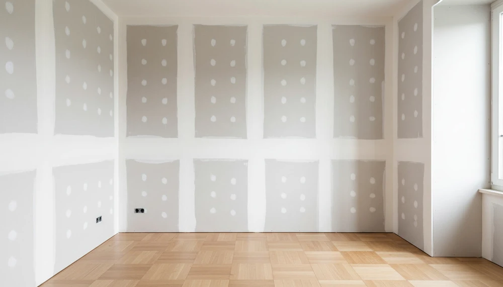 Un espace de vie cosy et minimaliste avec un fauteuil moderne du milieu du siècle, un éclairage doux et des tons neutres