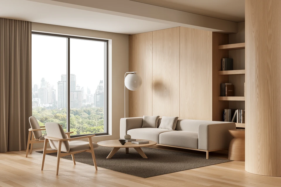 Bureau à domicile avec animaux de compagnie dans espace de travail moderne