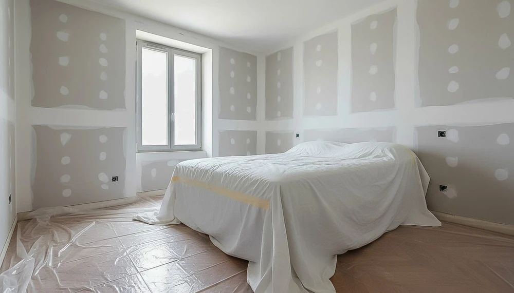 Espace de bureaux moderne vide avec grandes fenêtres offrant vue extérieure